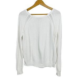 Vince Knit Pullover Top Long Sleeve Sweater Casual White - XS